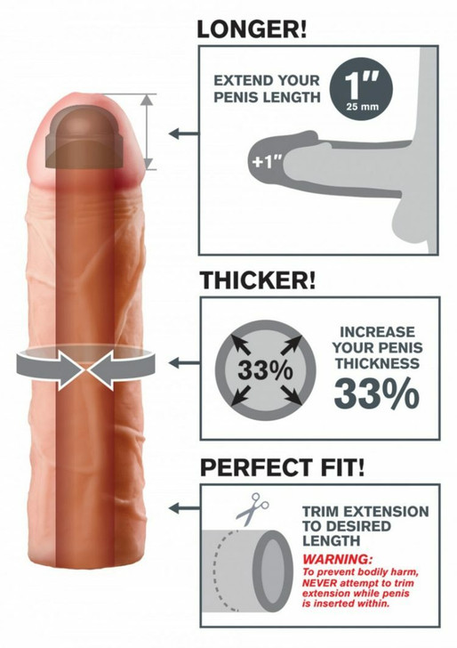 Extension 1 Inch for the Penis with 33% thickness