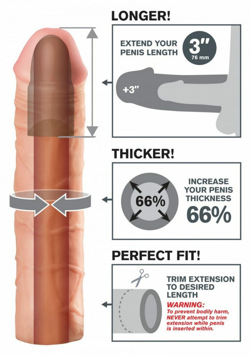 FX Mega 3 Inch Extension Flesh