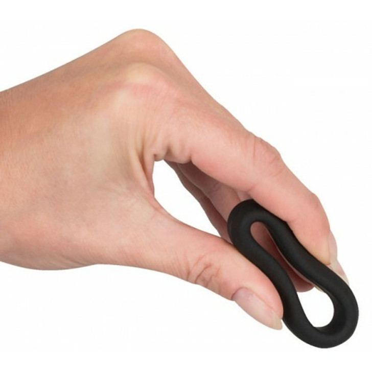 Black Velvets Black Silicone Cock Ring 3.8 cm