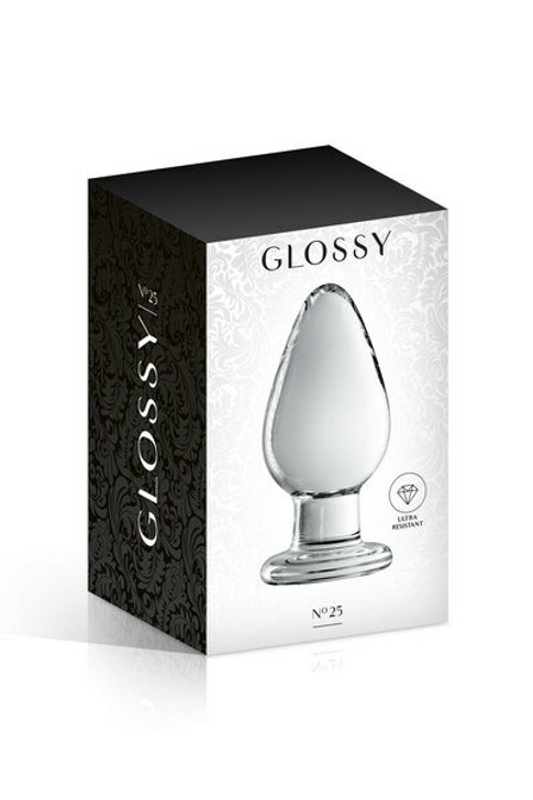 GLASS PLUG 25 CLEAR GLOSSY TOYS