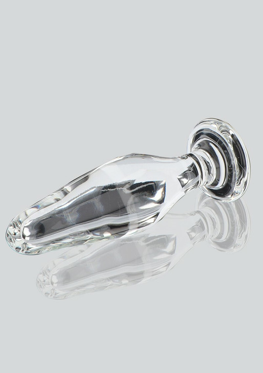 Star Sparkler Glass made Butt Plug Tranparent