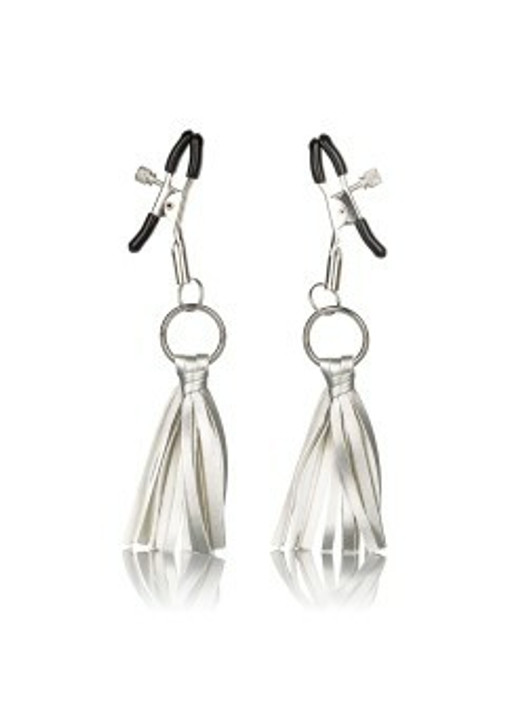 Playful Tassels Nipple Clamps Silver