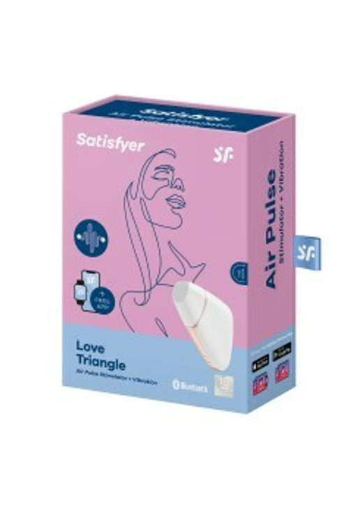  Love Triangle Bluetooth + App Satisfyer Connect Clitoris Stimulator White