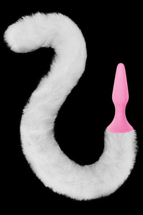 Tail White Sweet Caress incredible pink anal plug