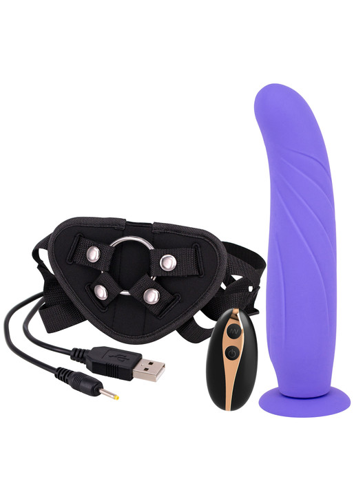 Vibration Dildo Strap-On 5 inch purple