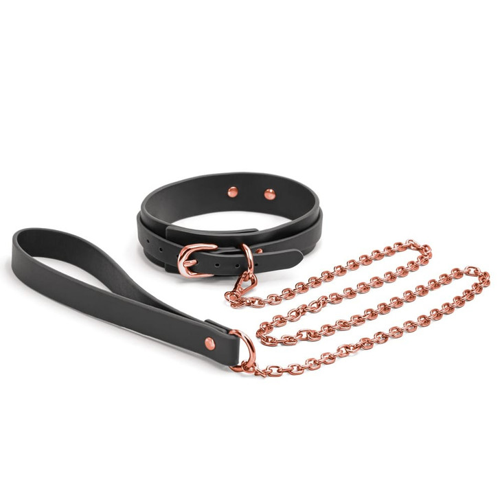 Bondage Couture - Collar and Leash - Black 