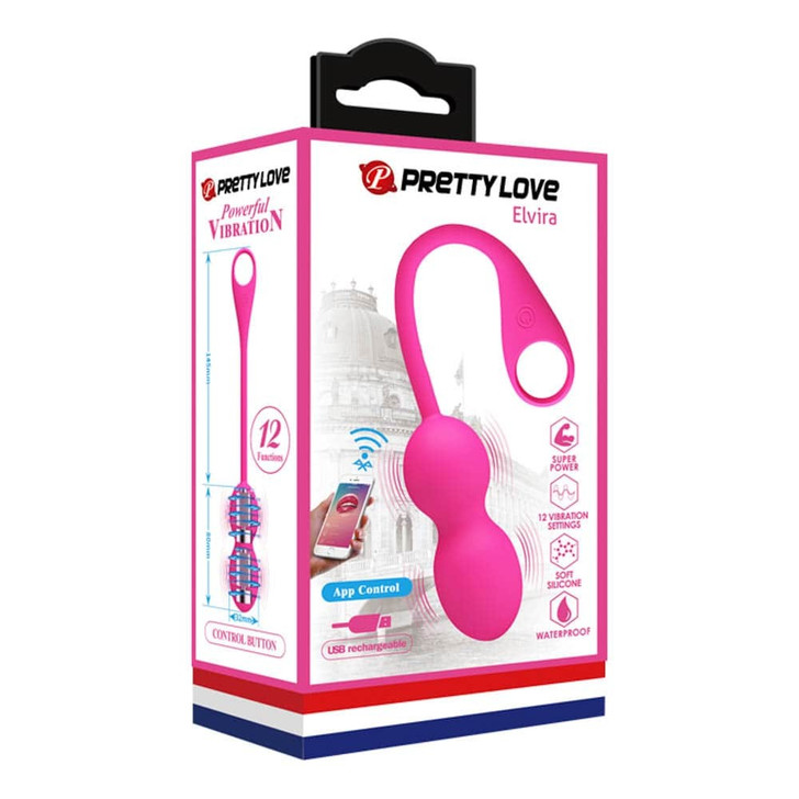 Pretty Love Elvira Pink - App Control Kegel balls vibrator
