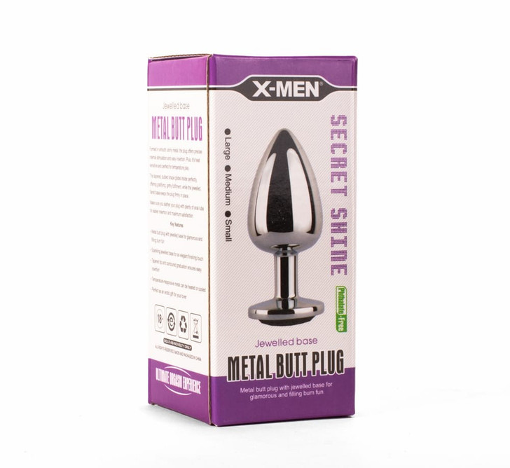 X-MEN Secret Shine Metal Butt Plug Black M