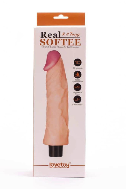 8.3" Real Softee Vibrating Dildo 3