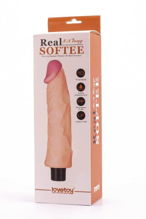 8.3" Real Softee Vibrating Dildo 3