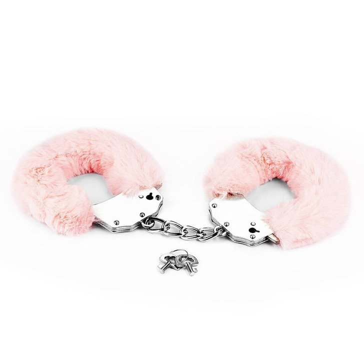 Fetish Pleasure Fluffy Hand Cuffs Pink