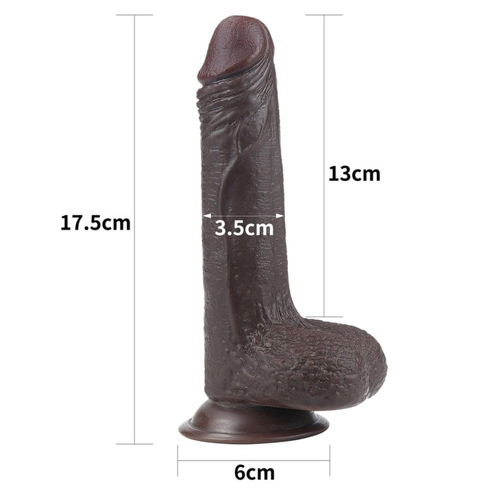 7'' Sliding Skin Dual Layer Dong Brown