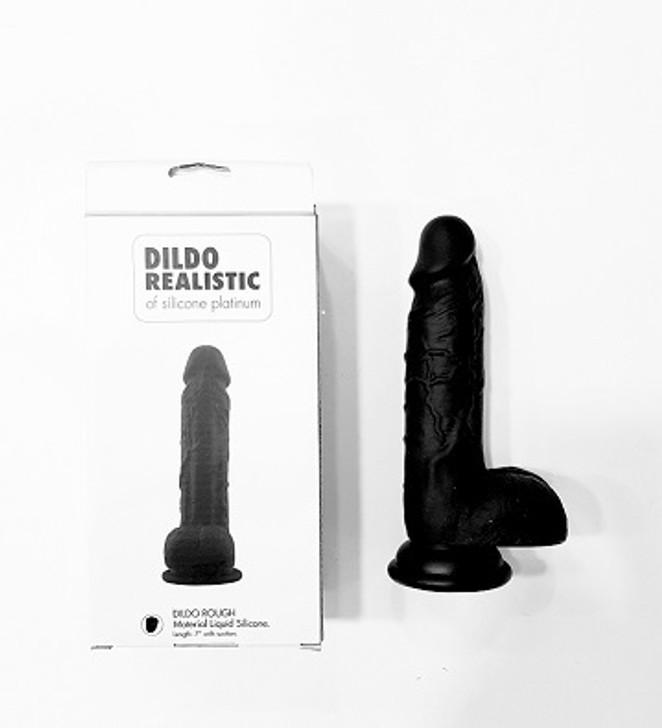 BLACK DILDO PLATINUM 7”