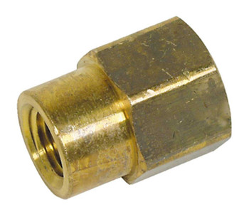 COUPLING - HEX REDUCING - BRASS - 1/4" X 1/8" FPT