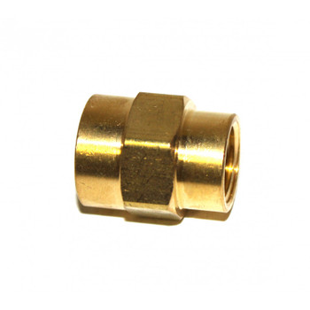 COUPLING - HEX REDUCING - 1/2" X 3/8" FPT - BRASS