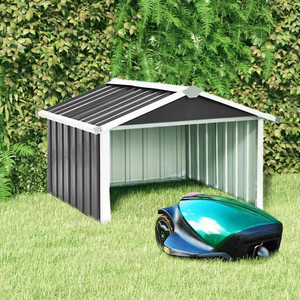  Garden Robot Lawnmower Shed 36.2"x38.2"x24.8" Galvanized Steel Anthracite A949-150909