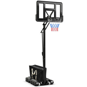 Portable Basketball Hoop with 4.6 to 10 Feet 10-Level Height Adjustable B593-SP37879