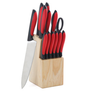 MegaChef 14 Piece Cutlery Set in Red D970-MC-C51000