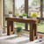 Modern Farmhouse 63-inch Long Narrow Console Sofa Table in Brown Wood Finish Q280-RBSTFHE15958473