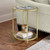 Round Accent Side Table Gold Metal Glass Top Bottom Shelf End Table Q280-RBGMAT125839247