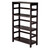 Wide 3-Shelf Modern Shelving Unit in Espresso Wood Finish Q280-WE3SU56991