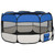 Dog Playpen Blue Polyester Medium Collapsible Dog Playpen A949-171015