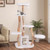 66 Inch Tall Solid Wood Cat Tree Modern Wooden Cat Tower with Perch-White B593-PV10216