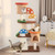4-In-1 Cat Tree with 2 Condos and Platforms for Indoors-Multicolor B593-PV10125