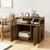 Cat Litter Box Enclosure with Double Barn Doors  Divider  Side Entry and Storage Shelf B593-PS7822OK