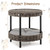 2-tier Rattan Cat Nest with Removable Padded Cushion-Gray B593-PV10296