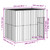  Dog House with Roof Anthracite 84.3"x60.2"x71.3" Galvanized Steel A949-172371