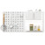 Pegboard Combination Kit Combination Wall Organizer with Magnets and Hooks B593-JZ10181