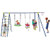 550 LBS 6-in-1 Patio Kids Swing Set with Climbing Net and Ladder-Green B593-NP11619