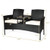 Wicker Patio Conversation Furniture Set with Removable Cushions and Table-White - Color: White D681-HW63234WH