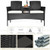 Wicker Patio Conversation Furniture Set with Removable Cushions and Table-White - Color: White D681-HW63234WH