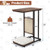 C- Shaped Cat Side Table Cat Tree with Scratching Board-Rustic Brown B593-PV10131
