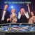 48 Inches Foldable Poker Table with Padded Rails and Cup Holders-Blue - Color: Blue D681-NP12057BL