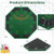 48 Inch 8-Player Foldable Poker Table Top with Carrying Bag and Cup Holders-Blue B593-UY10154