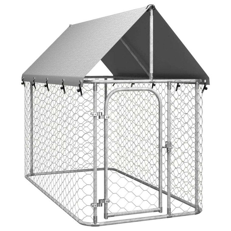  Outdoor Dog Kennel with Roof 78.7"x39.4"x59.1" A949-171496