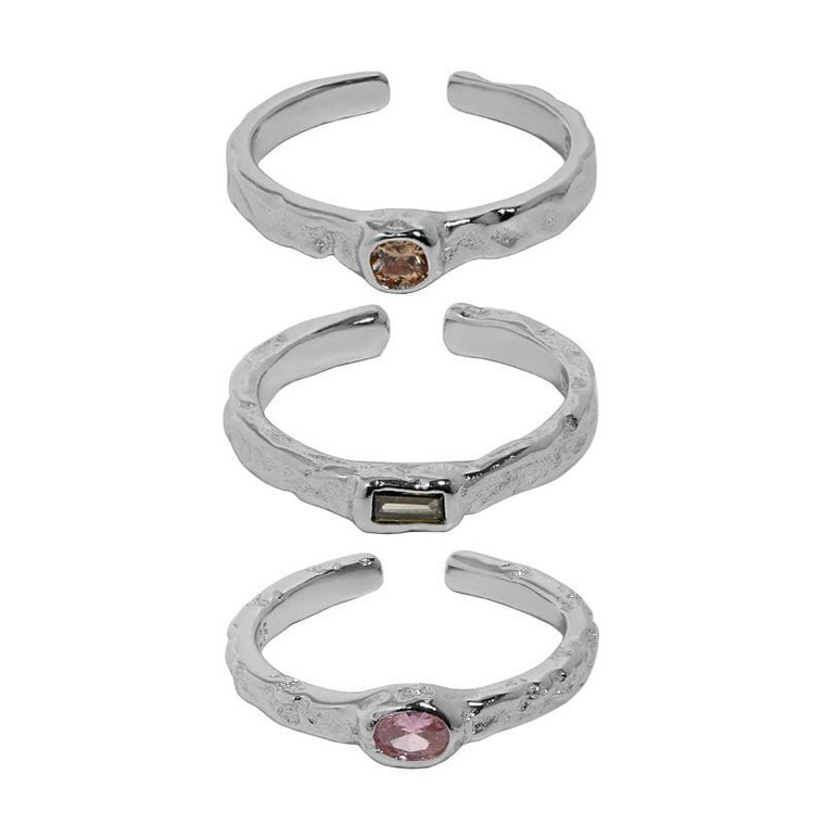 Geometry CZ Minimalism 925 Sterling Silver Adjustable Ring R866-HFH_656026069204