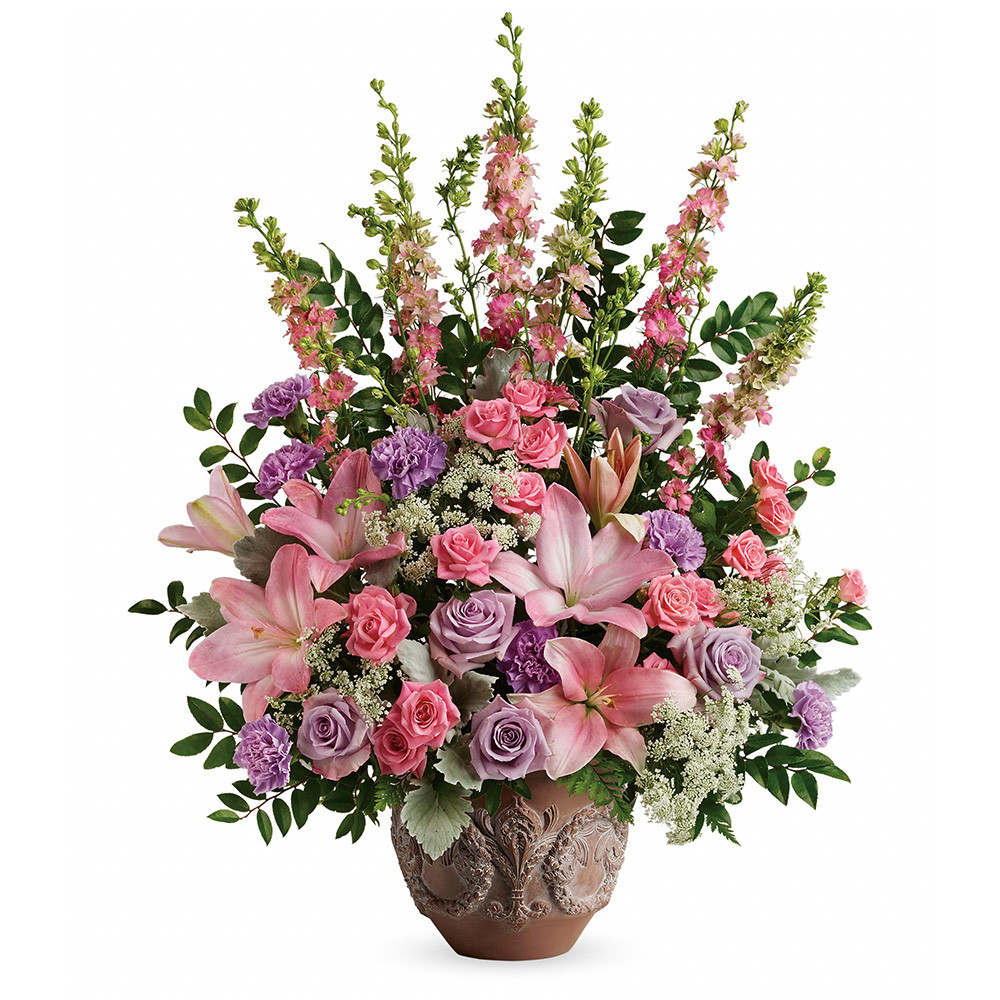 Teleflora's Soft Blush Sympathy Basket Salvy the Florist