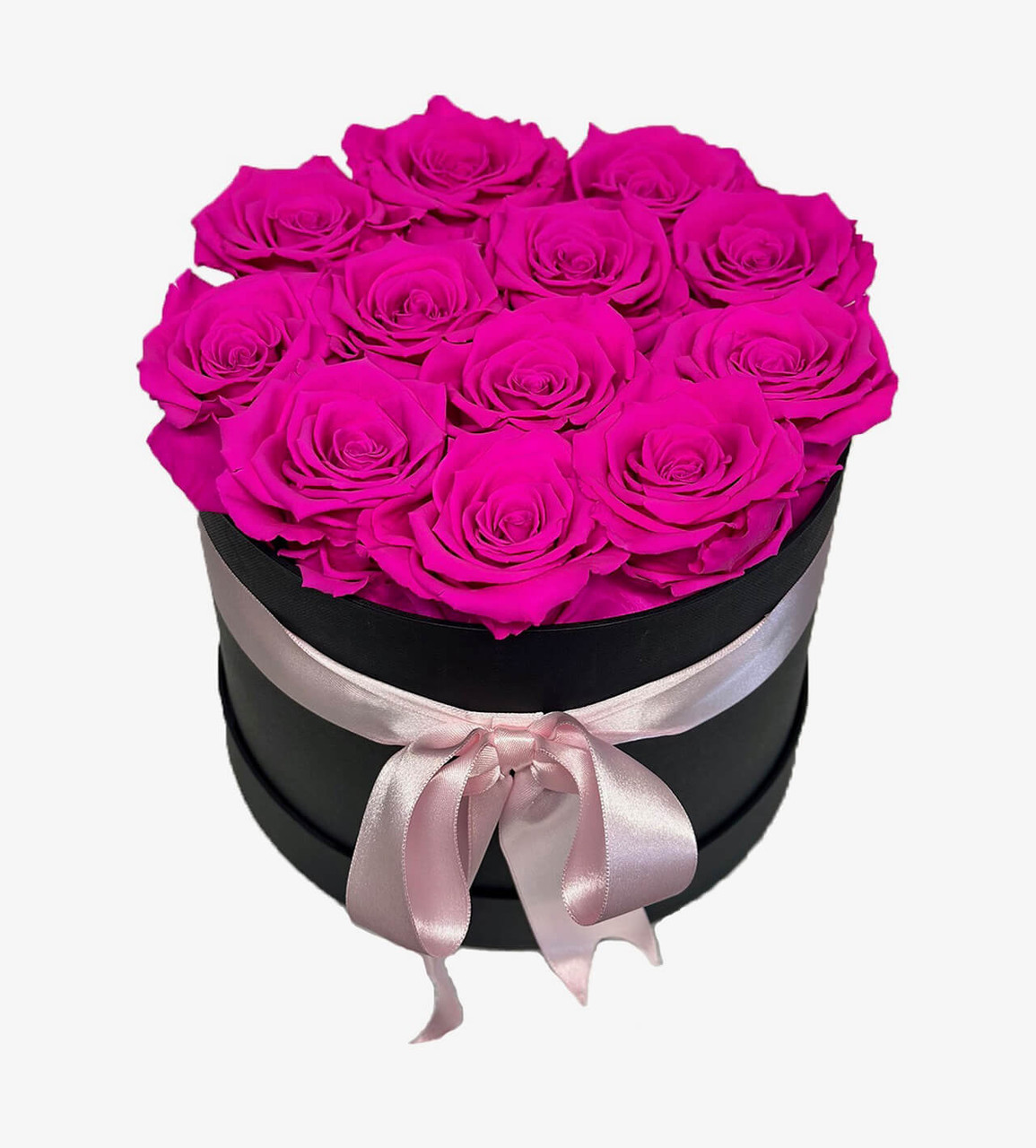Premium Box Roses Deluxe Gift Box: 12 Hot Pink Preserved Roses in a Luxury Box | Salvy ...