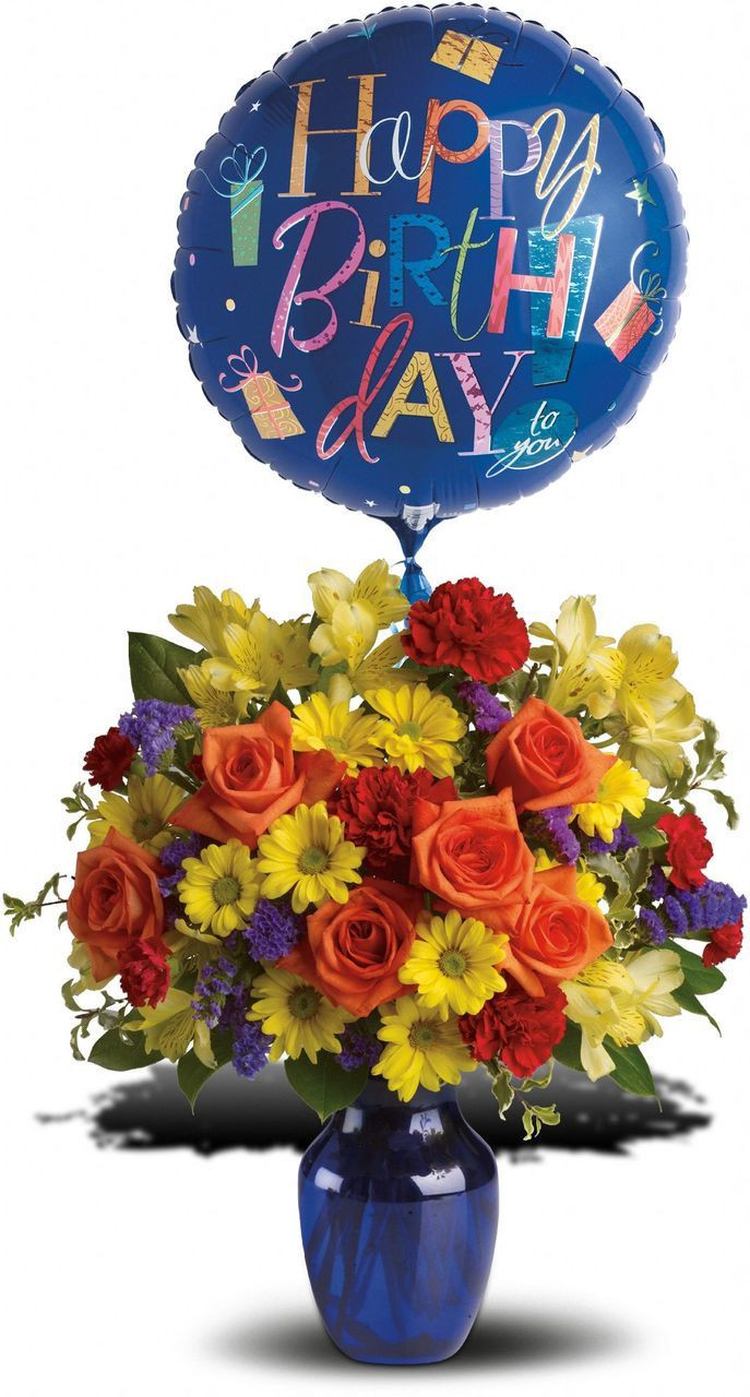 Teleflora's Brilliant Birthday Blooms Bouquet - Teleflora