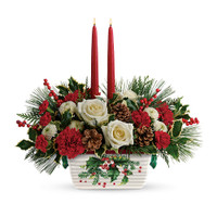 Teleflora's Halls Of Holly Centerpiece | Salvy the Florist Teleflora's Halls Of Holly Centerpiece | Salvy the Florist