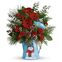 Teleflora's Vintage Snowman Bouquet | Salvy the Florist Teleflora's Vintage Snowman Bouquet | Salvy the Florist