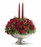 Teleflora's Mercury Glass Bowl Centerpiece | Salvy the Florist Teleflora's Mercury Glass Bowl Centerpiece | Salvy the Florist