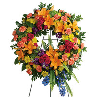 Colorful Serenity Wreath | Salvy the Florist Colorful Serenity Wreath | Salvy the Florist