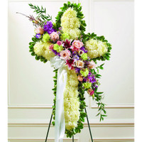 Faithful Blessings Pastel Standing Cross | Salvy the Florist Faithful Blessings Pastel Standing Cross | Salvy the Florist