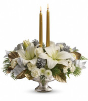 Silver And Gold Centerpiece | Salvy the Florist