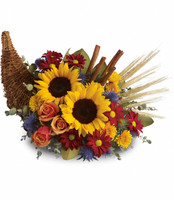 Classic Cornucopia for Thanksgiving | Salvy the Florist